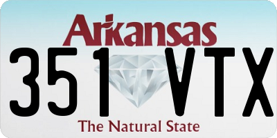 AR license plate 351VTX