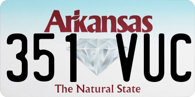 AR license plate 351VUC