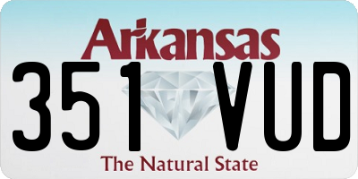 AR license plate 351VUD