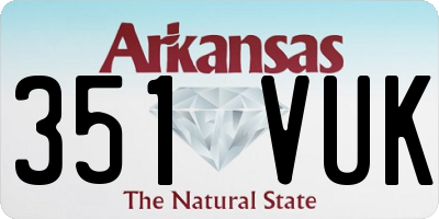 AR license plate 351VUK