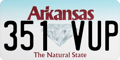 AR license plate 351VUP