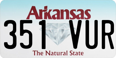 AR license plate 351VUR