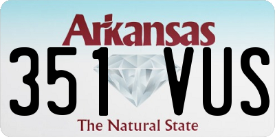 AR license plate 351VUS