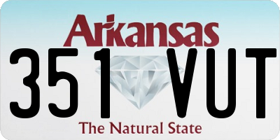 AR license plate 351VUT