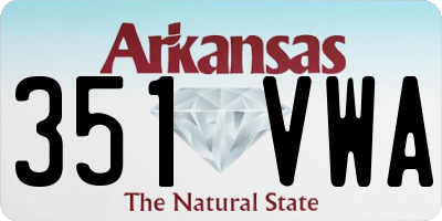 AR license plate 351VWA