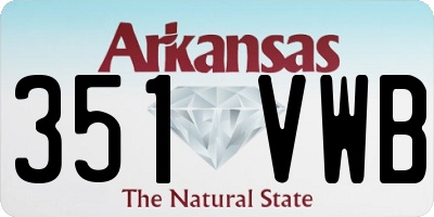 AR license plate 351VWB