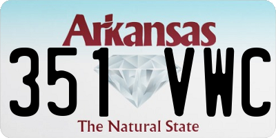 AR license plate 351VWC