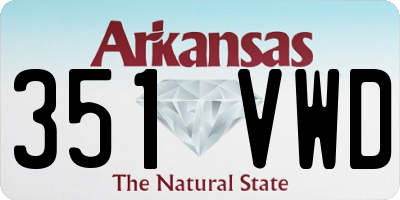 AR license plate 351VWD