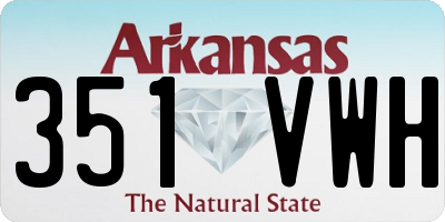 AR license plate 351VWH
