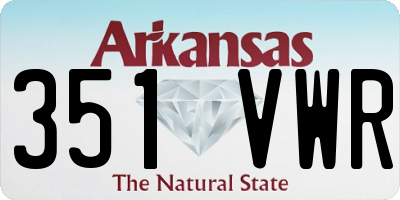 AR license plate 351VWR