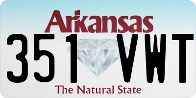AR license plate 351VWT