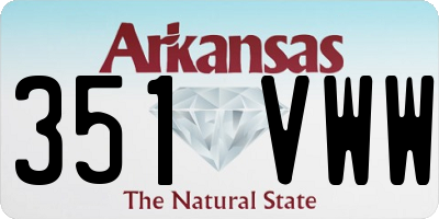 AR license plate 351VWW