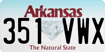 AR license plate 351VWX