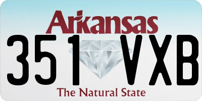 AR license plate 351VXB