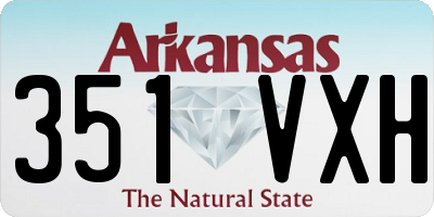 AR license plate 351VXH