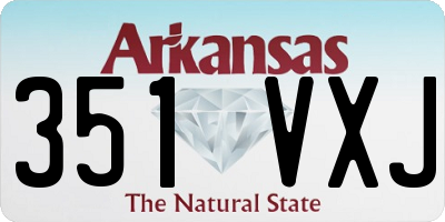 AR license plate 351VXJ