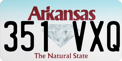 AR license plate 351VXQ