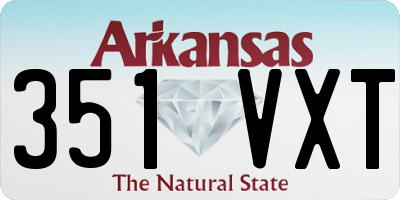 AR license plate 351VXT
