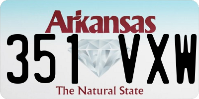 AR license plate 351VXW
