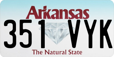 AR license plate 351VYK