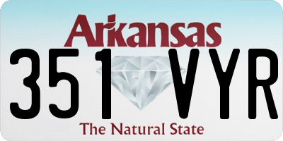 AR license plate 351VYR