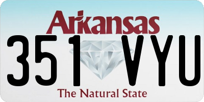 AR license plate 351VYU
