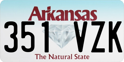AR license plate 351VZK