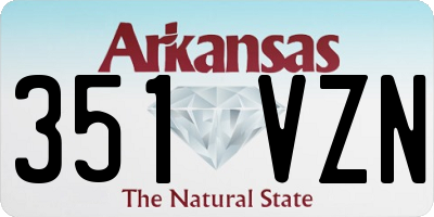 AR license plate 351VZN
