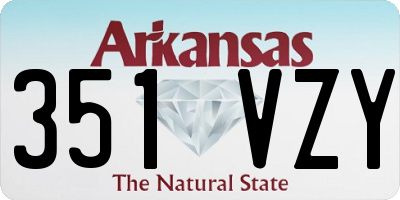 AR license plate 351VZY