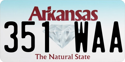 AR license plate 351WAA