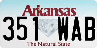 AR license plate 351WAB
