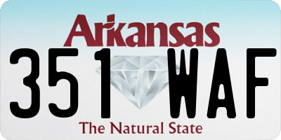 AR license plate 351WAF