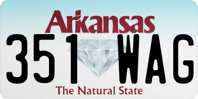 AR license plate 351WAG