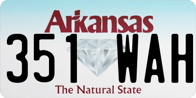 AR license plate 351WAH