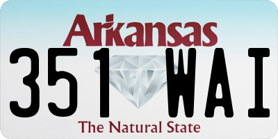 AR license plate 351WAI