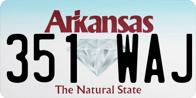 AR license plate 351WAJ