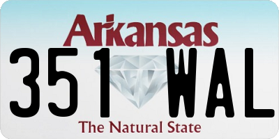AR license plate 351WAL