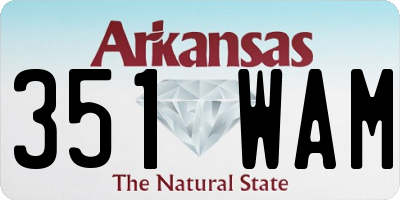 AR license plate 351WAM