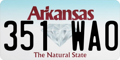AR license plate 351WAO