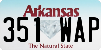 AR license plate 351WAP