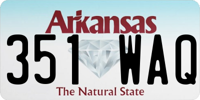AR license plate 351WAQ