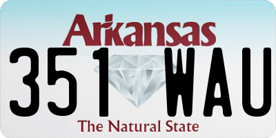 AR license plate 351WAU