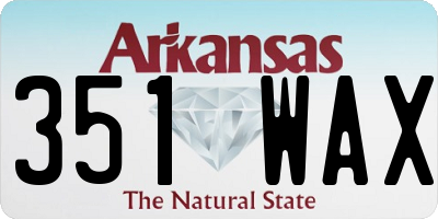 AR license plate 351WAX