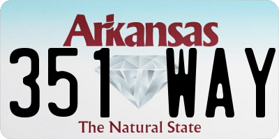 AR license plate 351WAY