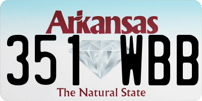 AR license plate 351WBB