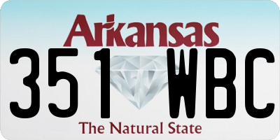 AR license plate 351WBC