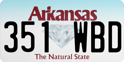 AR license plate 351WBD