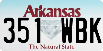 AR license plate 351WBK