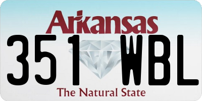 AR license plate 351WBL