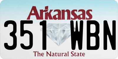 AR license plate 351WBN